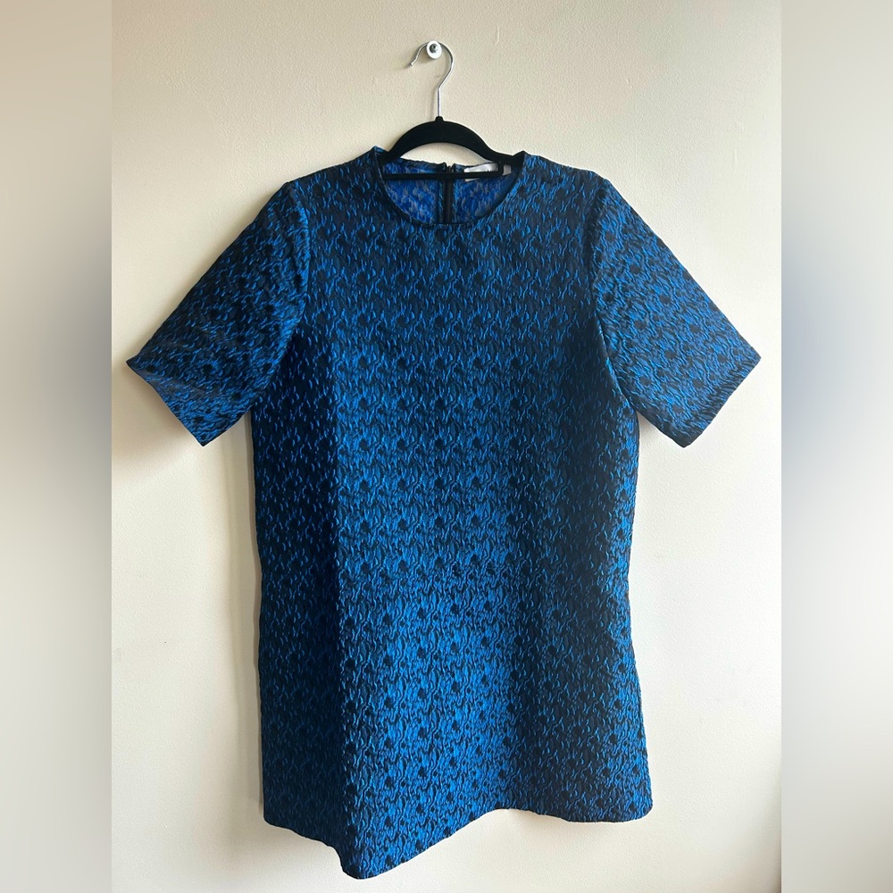 Samsøe Samsøe Blue Jacquard Mini Dress – Size S